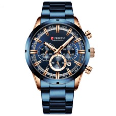 Годинник наручний Curren 8355 Blue-Cuprum