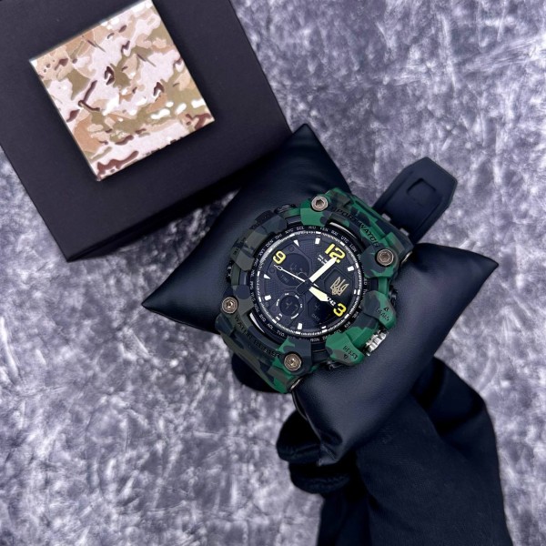 Годинник наручний Patriot 006CMGRUAGD Тризуб золото Зелений камуфляж + Коробка.