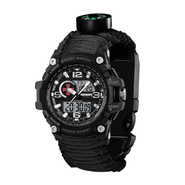 Patriot 012BKSU ЗСУ Чорні Паракордовий ремінець Black + Коробка