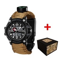 Часы наручные Patriot 012BKSU ЗСУ Чорні Паракордовий ремінець Khaki + Коробка