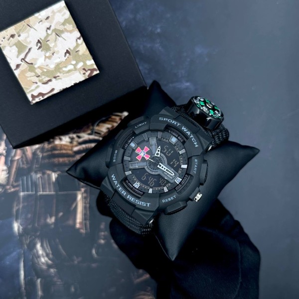Patriot 005BKSU ЗСУ Чорні Паракордовий ремінець Black + Коробка.