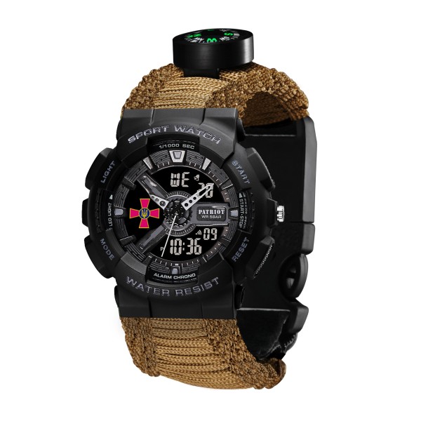 Patriot 005BKSU ЗСУ Чорні Паракордовий ремінець Khaki + Коробка
