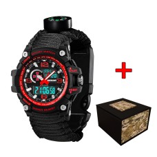 Patriot 012BKRDSU ЗСУ Чорні з червоним Паракордовий ремінець Black + Коробка