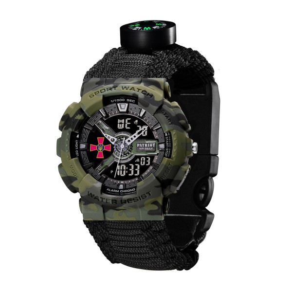 Patriot 005CMGRSU ЗСУ Зелений камуфляж Паракордовий ремінець Black + Коробка