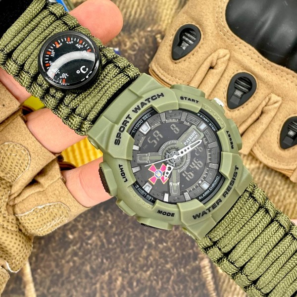 Patriot 005AGSU ЗСУ Паракордовий ремінець Army Green + Коробка.