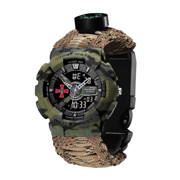 Patriot 005CMGRSU ЗСУ Зелений камуфляж Паракордовий ремінець Desert Camo + Коробка