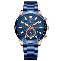 Годинник наручний Curren 8417 Blue-Gold