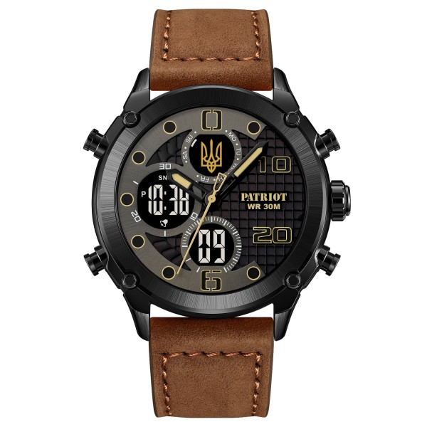 Patriot 017BKBRBK Тризуб золото Black-Brown-Black.