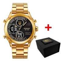 Часы наручные Patriot 017 Тризуб Золото Gold-Black Steel