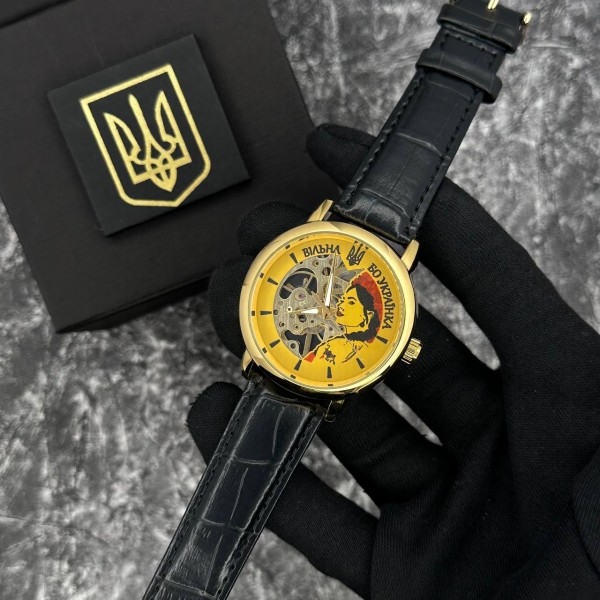 Годинник наручний Patriot 022 Gold-Black Mechanic Вільна бо Українка