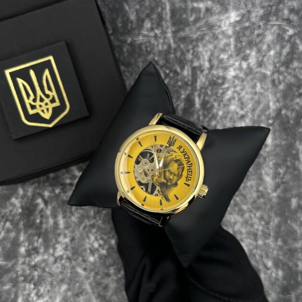 Годинник наручний Patriot 022 Gold-Black Mechanic Я Українець