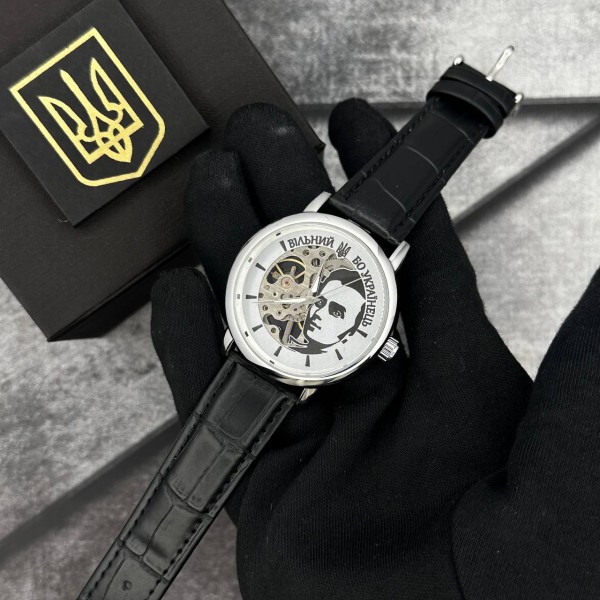 Годинник наручний Patriot 022 Silver-Black Mechanic Вільний бо Українець