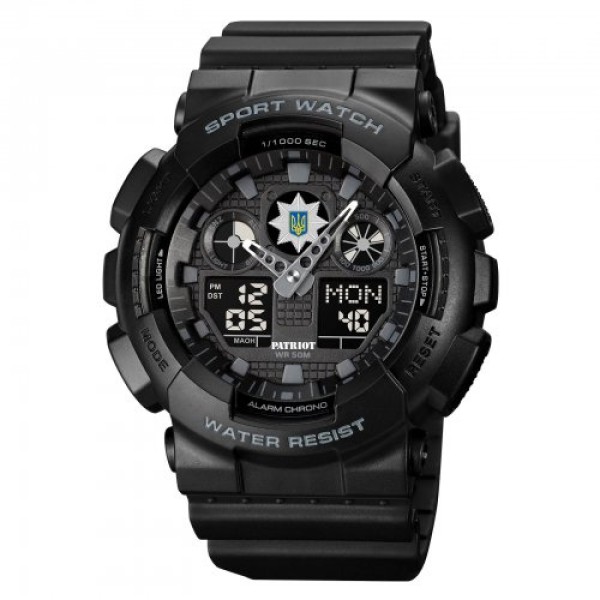 Годинник наручний Patriot 007 Black Police UA + Коробка.