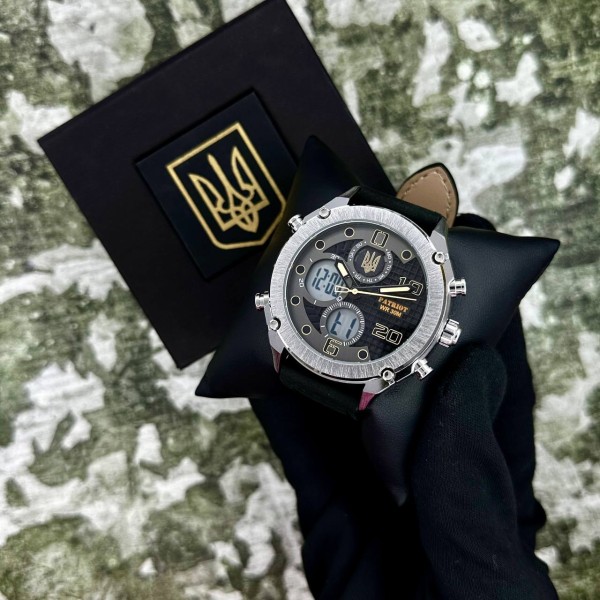 Часы наручные Patriot 017BKWT Тризуб золото Silver-White