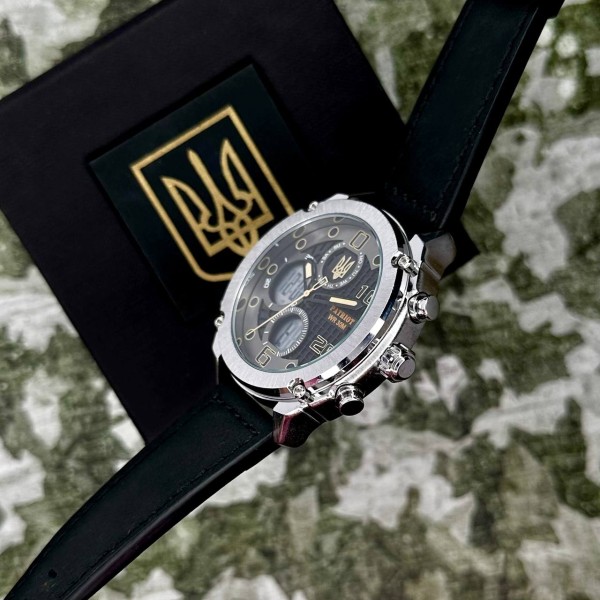 Часы наручные Patriot 017BKWT Тризуб золото Silver-White