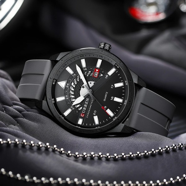 Годинник наручний Curren 8421 Gray-Black