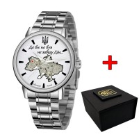Часы наручные Patriot 022 Silver-White Mechanic Metall Не Забуду Дім