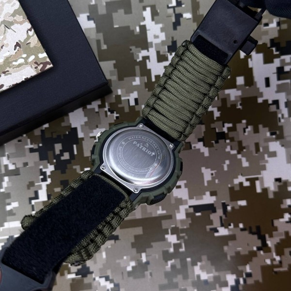 Patriot 005 Тризуб золото Army Green Паракордовий ремінець Army Green + Коробка.