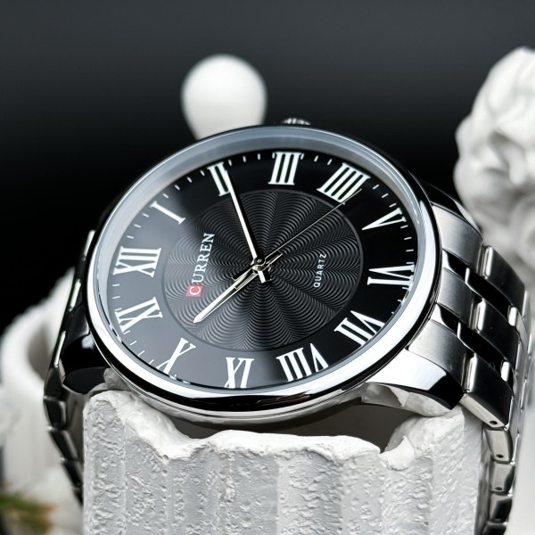Годинник наручний Curren 8422 Silver-Black