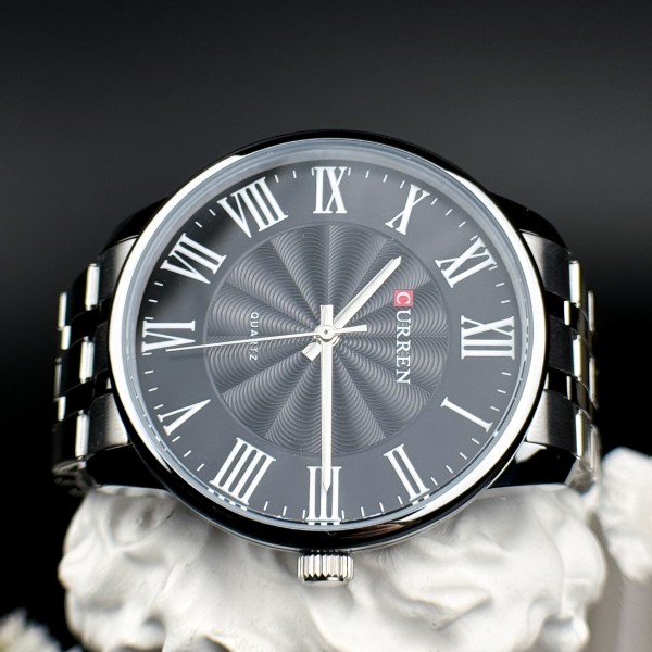 Годинник наручний Curren 8422 Silver-Black
