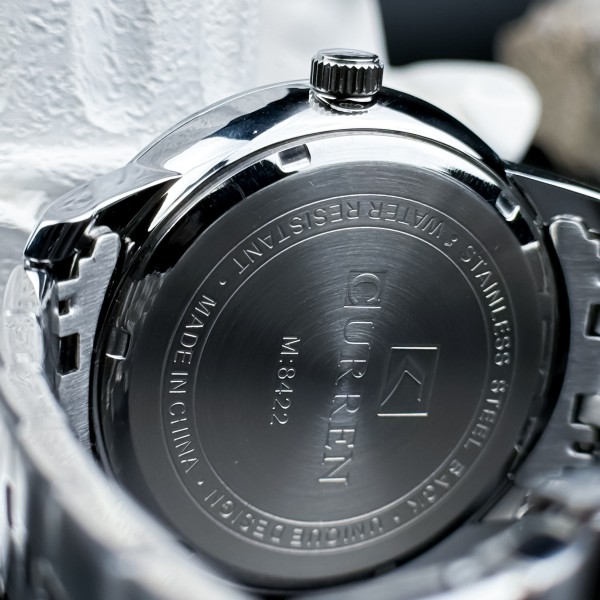 Годинник наручний Curren 8422 Silver-Black