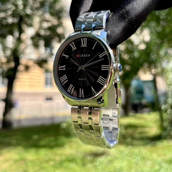 Годинник наручний Curren 8422 Silver-Black