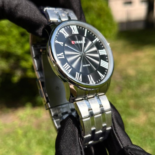 Годинник наручний Curren 8422 Silver-Black