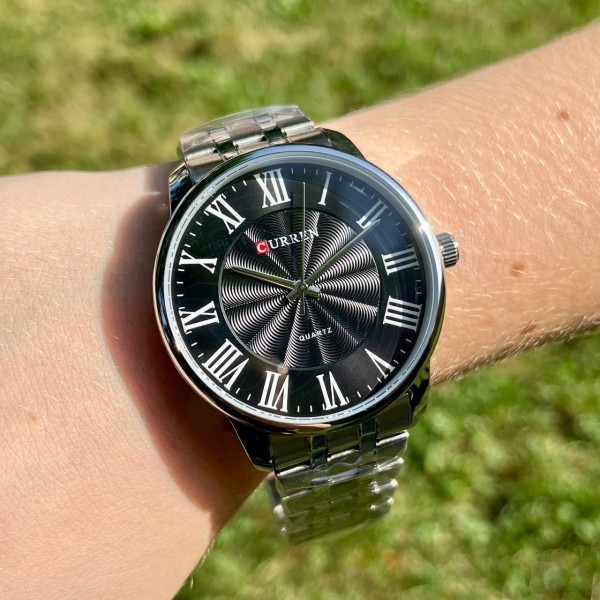 Годинник наручний Curren 8422 Silver-Black