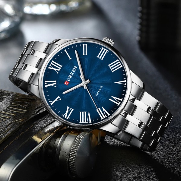Годинник наручний Curren 8422 Silver-Blue