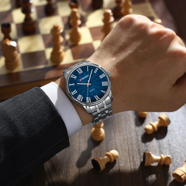 Годинник наручний Curren 8422 Silver-Blue