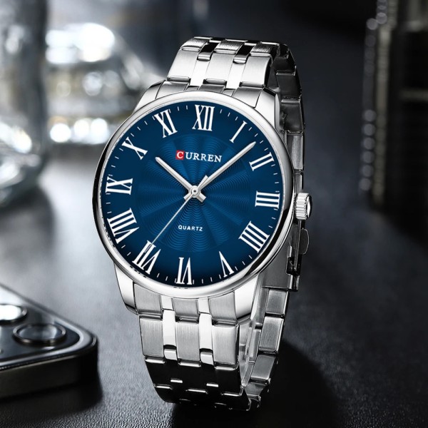 Годинник наручний Curren 8422 Silver-Blue