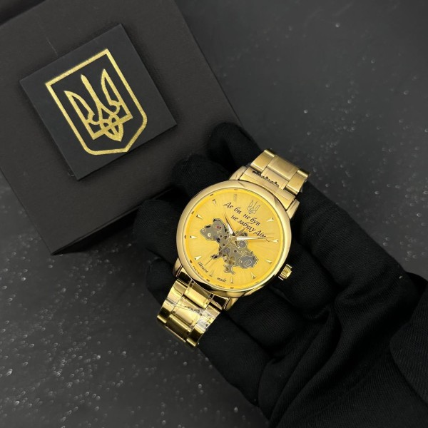 Часы наручные Patriot 022-3D Не Забуду Дім Gold-Gold Steel