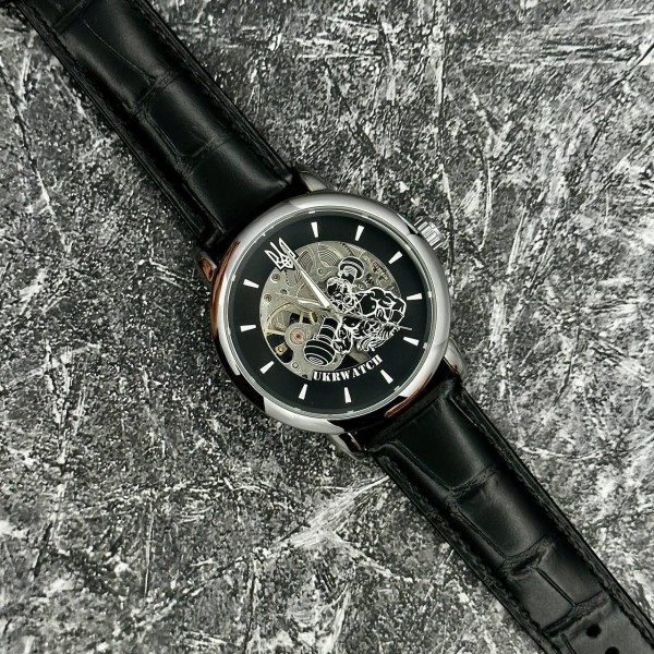 Годинник наручний Ukrwatch Козак Silver-Black