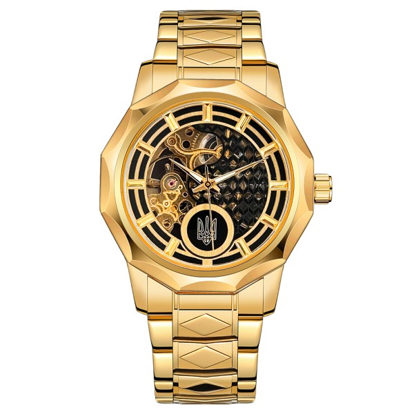 Часы наручные Ukrwatch 024GD Тризуб золото Gold