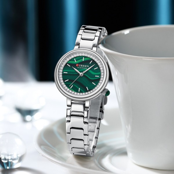 Годинник наручний Curren 9089 Silver-Green