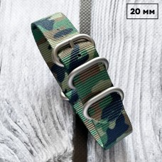 Ремешок Nato Camo Woodland 20 мм