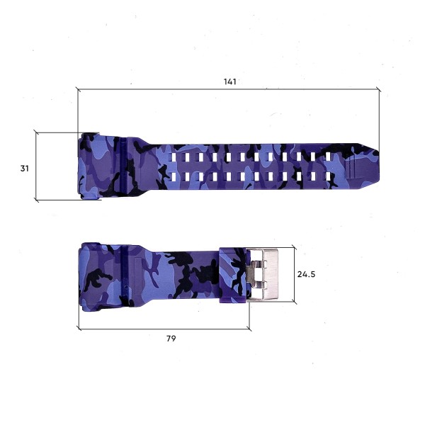 Ремешок для часов Skmei 1965CMBU Camo Blue