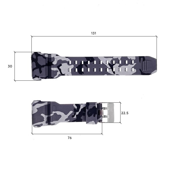 Ремінець для годинника Skmei 1742CMGY Camo Gray