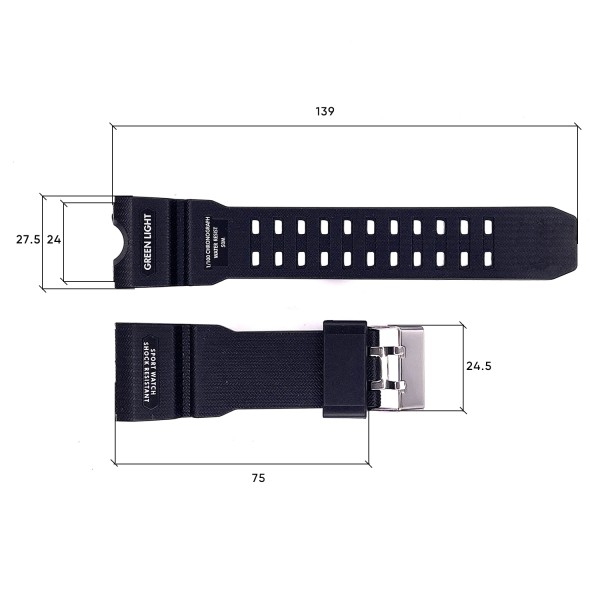 Ремінець для годинника Skmei 1155/1155B Black