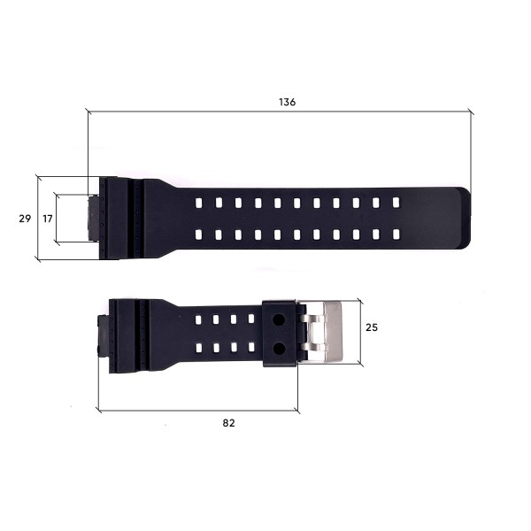Ремінець для годинника Skmei 1832/1834BK Black