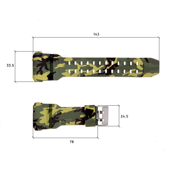 Ремінець для годинника Skmei 1637CMGN Camo Green