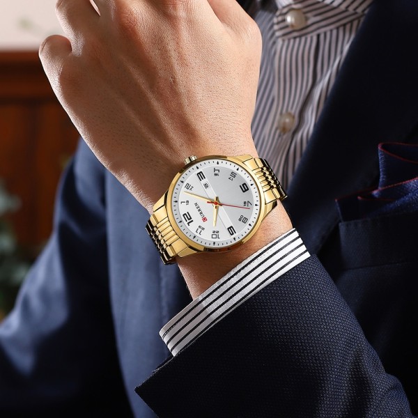 Curren 8411 Gold-White