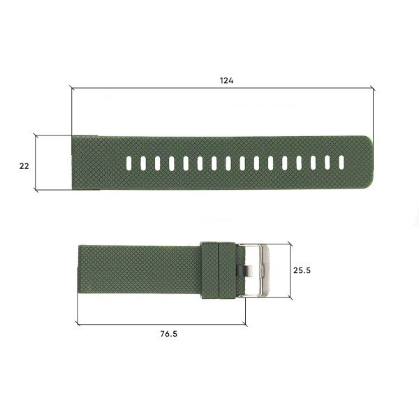 Ремінець для годинника Skmei 1416/1418/1267/1285/1293/1426/1866/1894AG Army Green