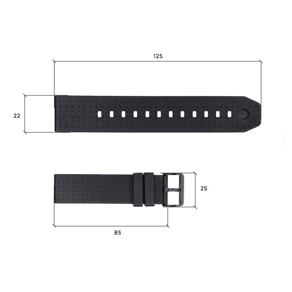 Ремінець для годинника Skmei 1502BK Black