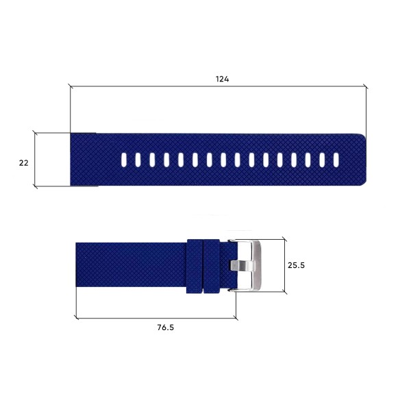 Ремінець для годинника Skmei 1416/1418/1267/1285/1293/1426/1866/1894BUBK Blue-Black