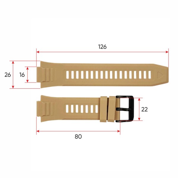 Ремешок для смарт часов MK66 Khaki