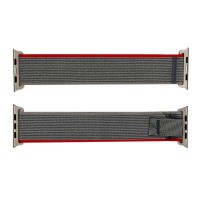 Нейлоновый ремешок 42/44/45/49 мм Grey-Red