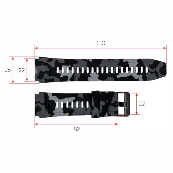 Ремешок для смарт часов Modfit Combat Camo Grey