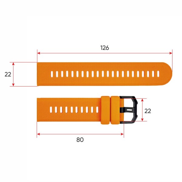 Ремінець для смарт годинника Modfit Base T2 Orange