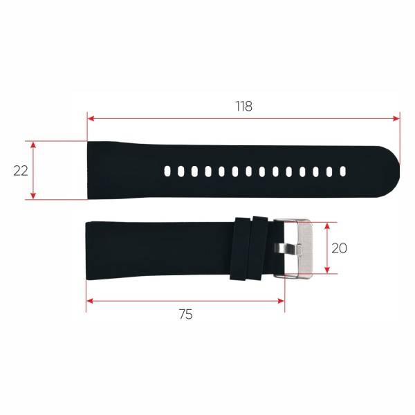 Ремінець для смарт годинника ZL02D Black
